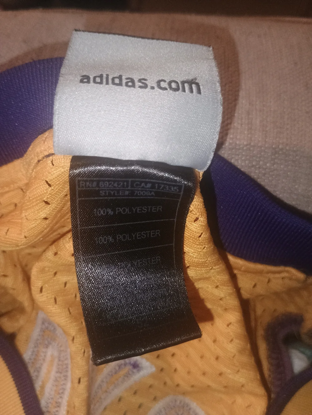 adidas Los Angeles Lakers #24 Gold and Purple Jersey